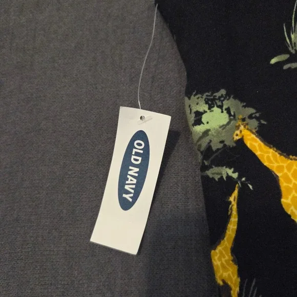 Old Navy Safari Animal Print Sheath Dress Womens S Black Giraffe Zebra Flamingo - Picture 9 of 10